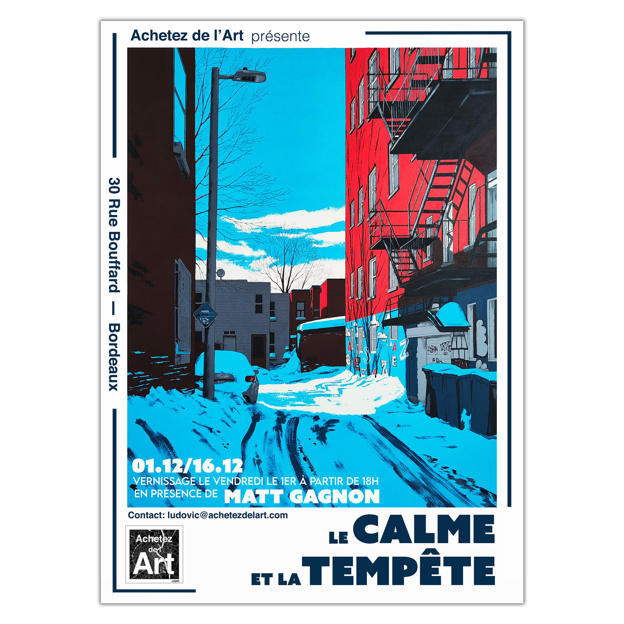 Matt Gagnon - exposition Le calme et la Tempête - Achetez de l'Art Bordeaux