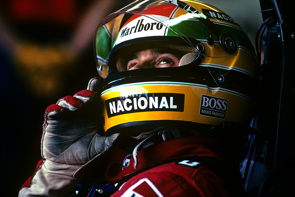 Ayrton Senna au Grand-Prix du Japon 1989, photo de Paul-Henri Cahier