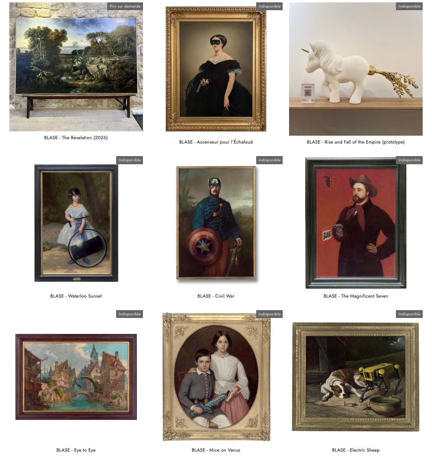 Blase artiste - Peintures récentes - Exposition Achetez de l'Art