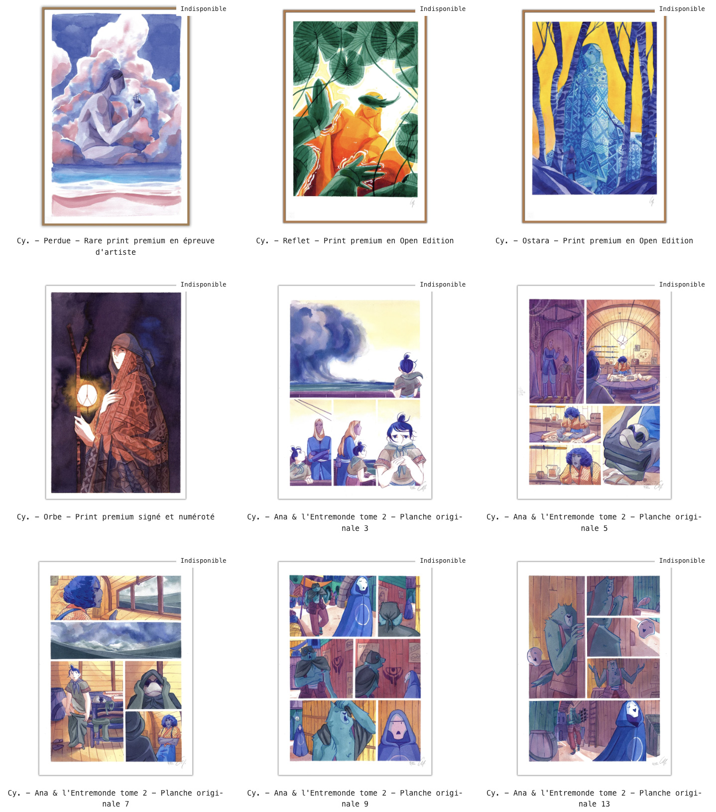 Cy. - Oeuvres originales et prints