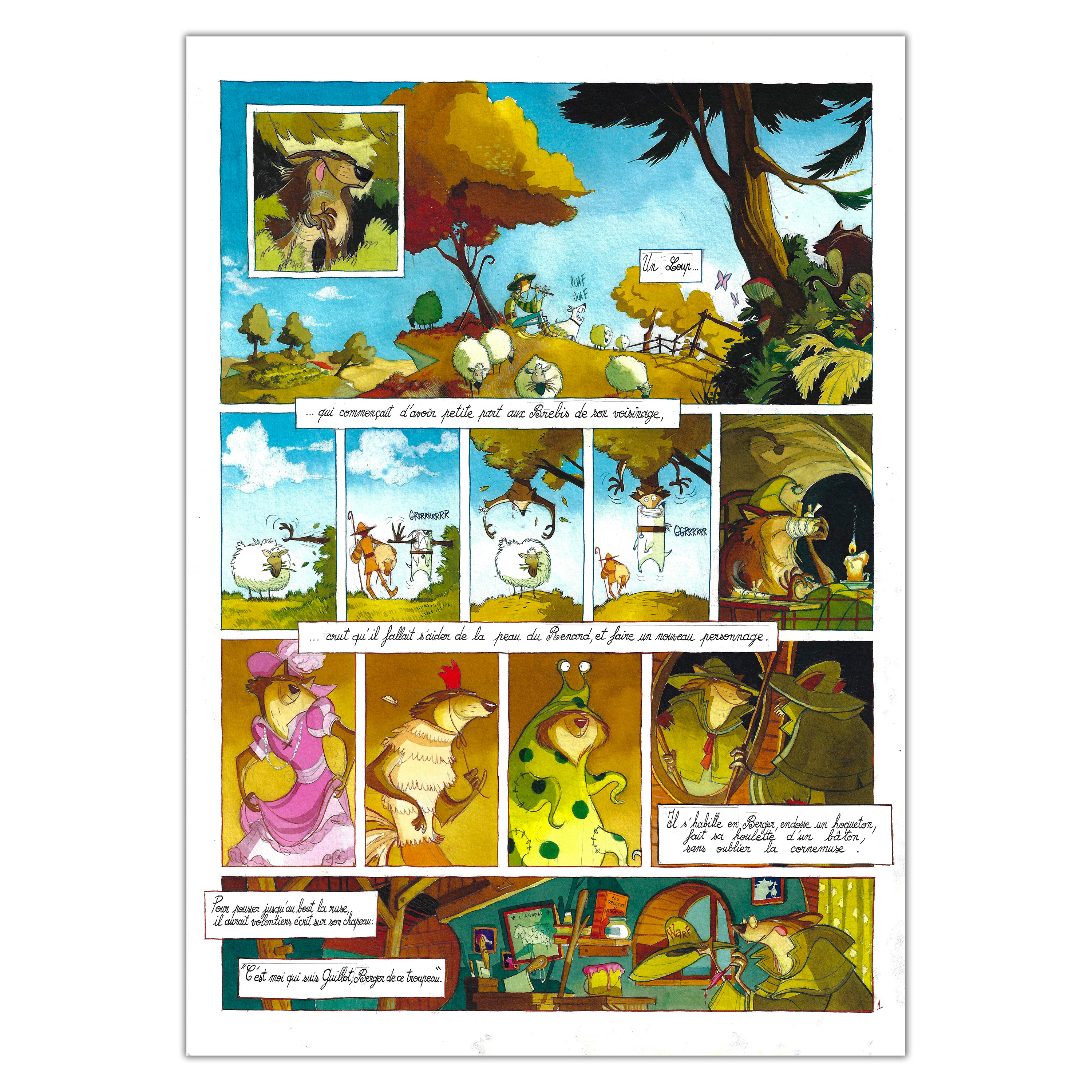 Cyril Pedrosa - Le loup devenu berger - Planche originale 1