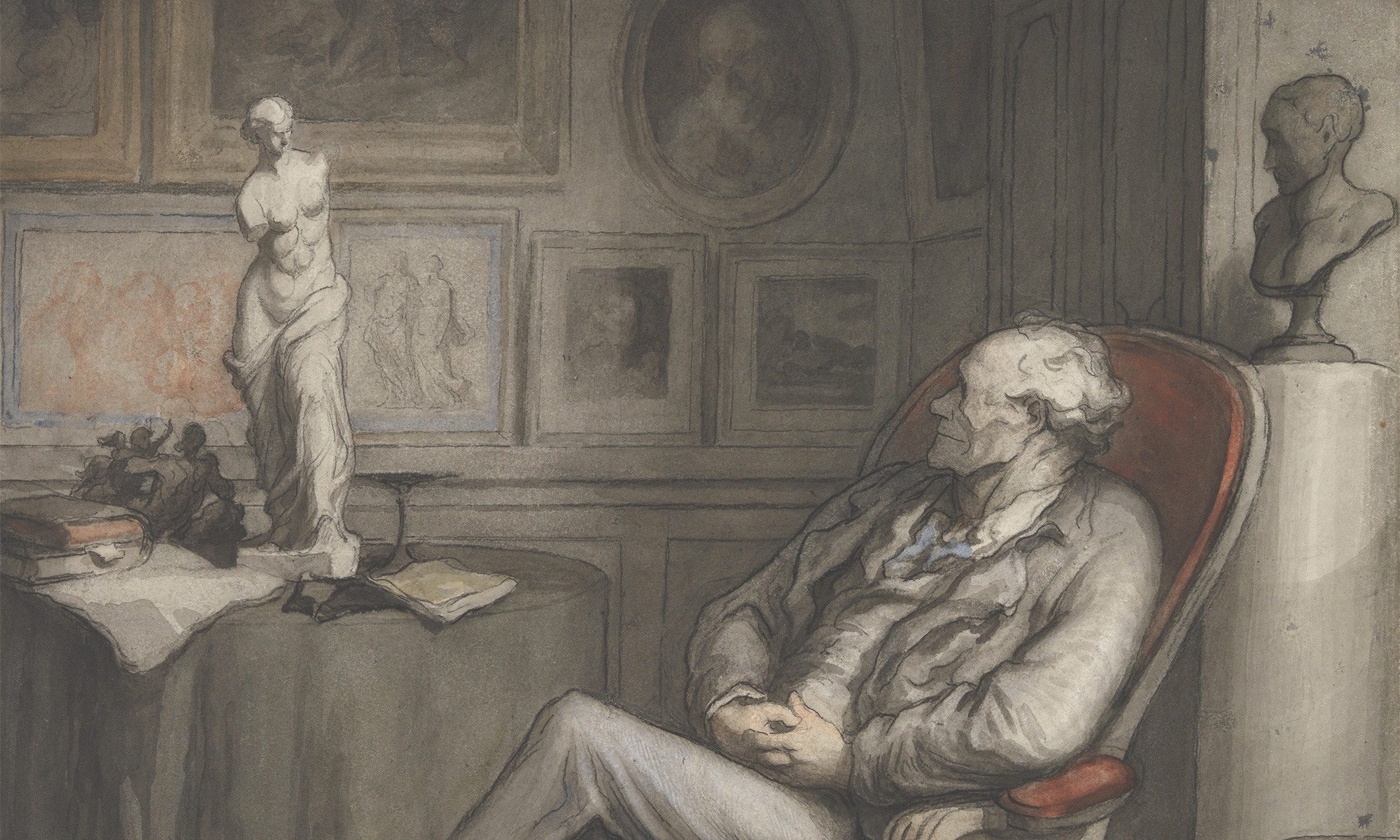 Honoré Daumier - The Connoisseur (ca. 1860–65 - MET collection)