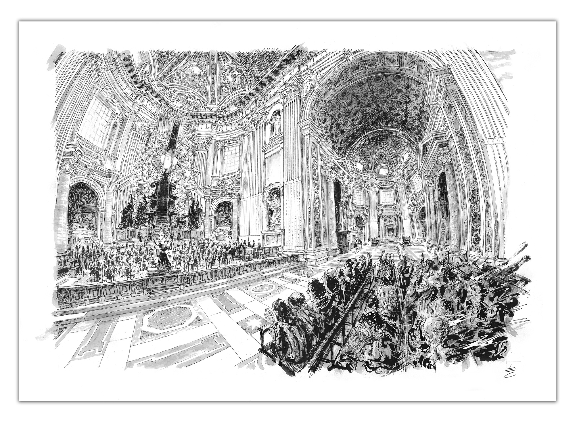 Edouard Cour - Soli Deo Gloria double planche originale 250-251