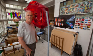 Gérard Fromanger dans son atelier