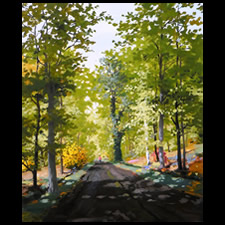Une Allée de Forêt, peinture d’Hervé Turpin