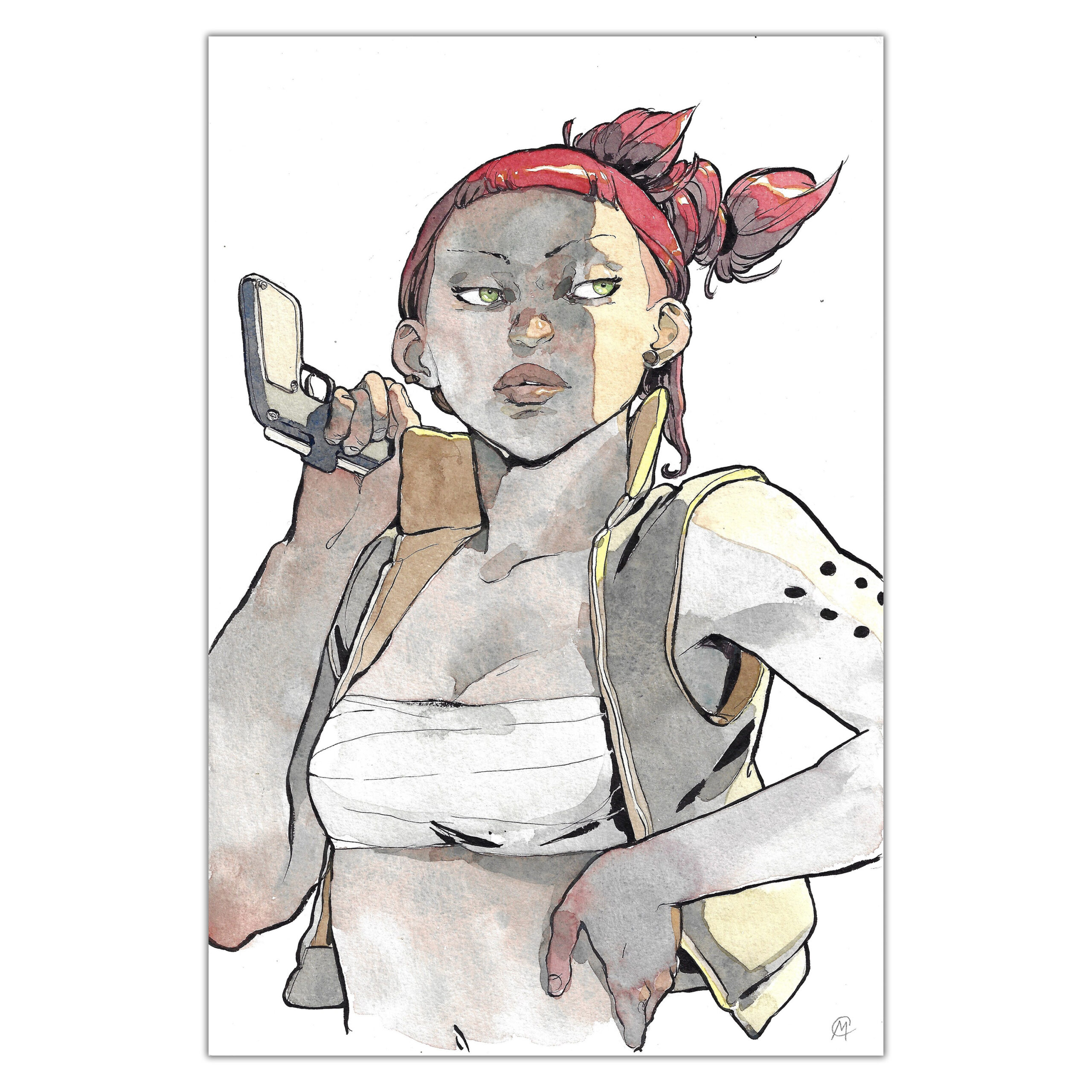 Merwan - Aster, illustration originale