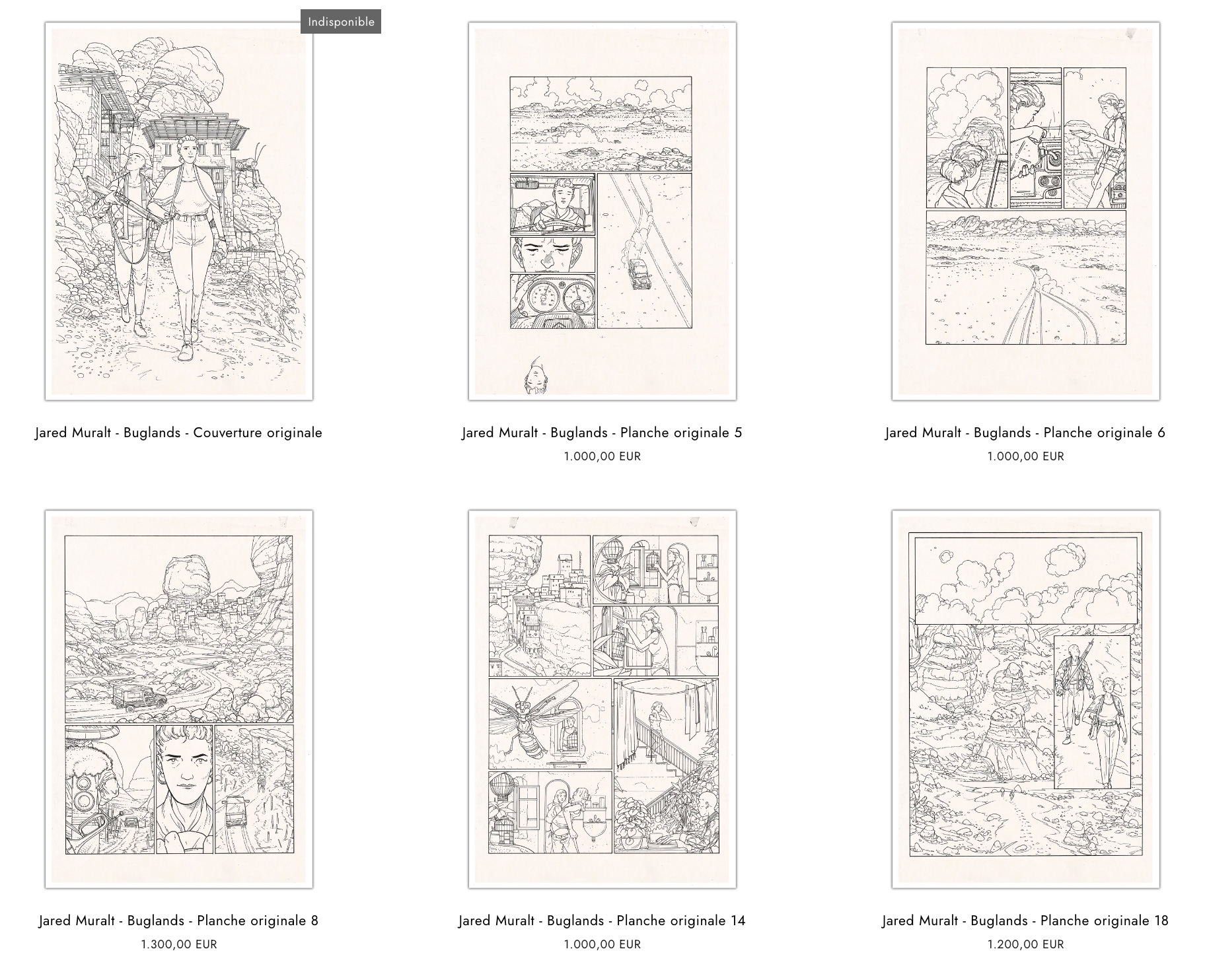 Jared Muralt - Buglands - Planches originales