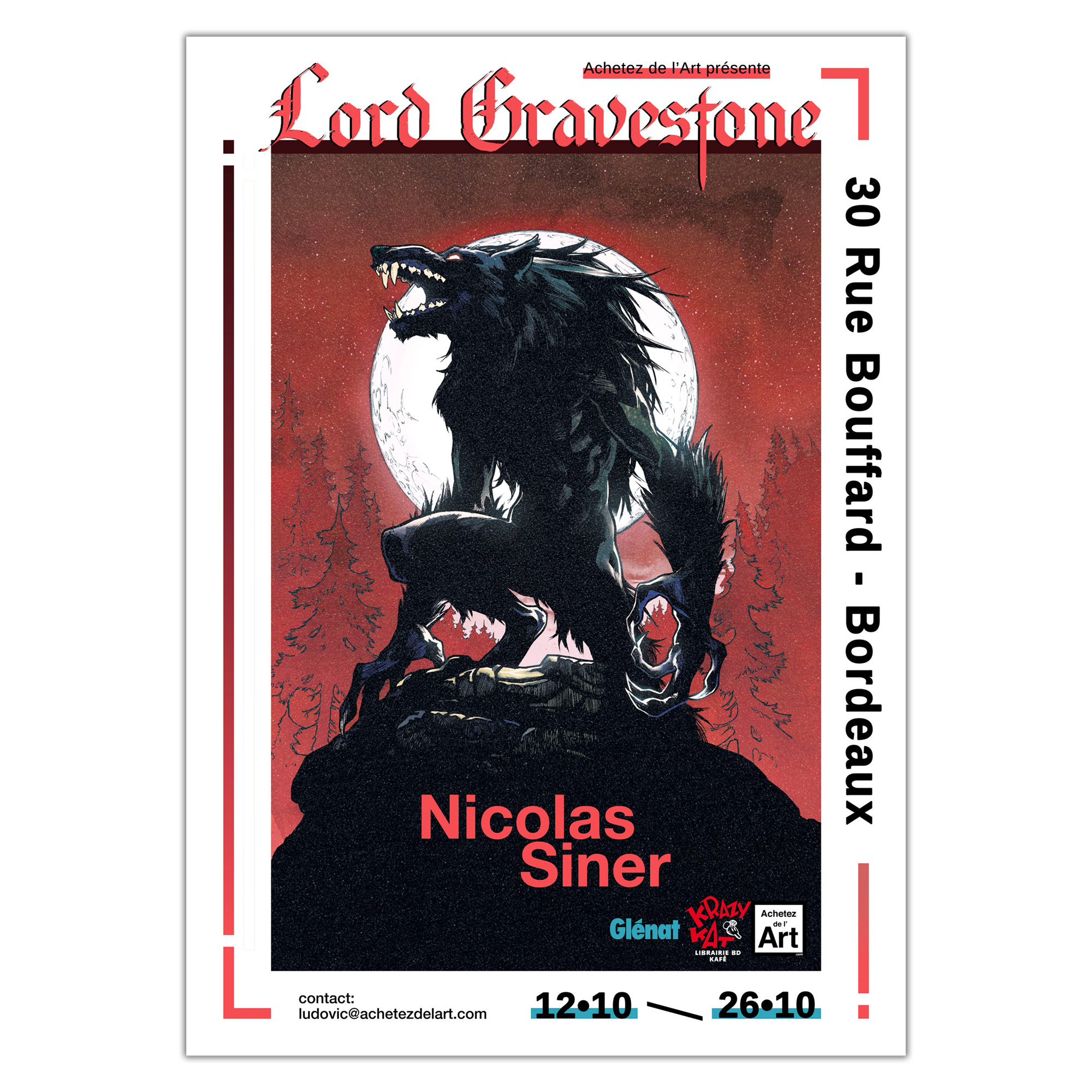 Exposition des planches de Lord Gravestone 2 de Nicolas Siner