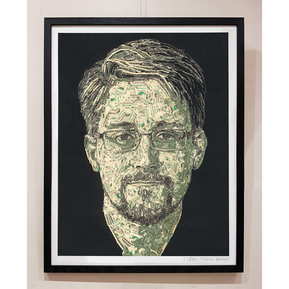 Dollars Snowden, nouveau print de Pascal Boyart