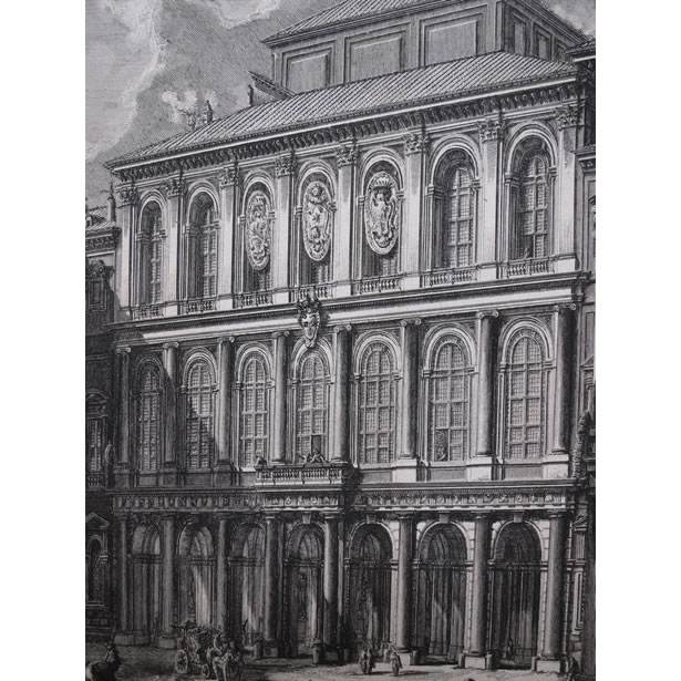 Détails de la façade du palais Barberini par Piranèse