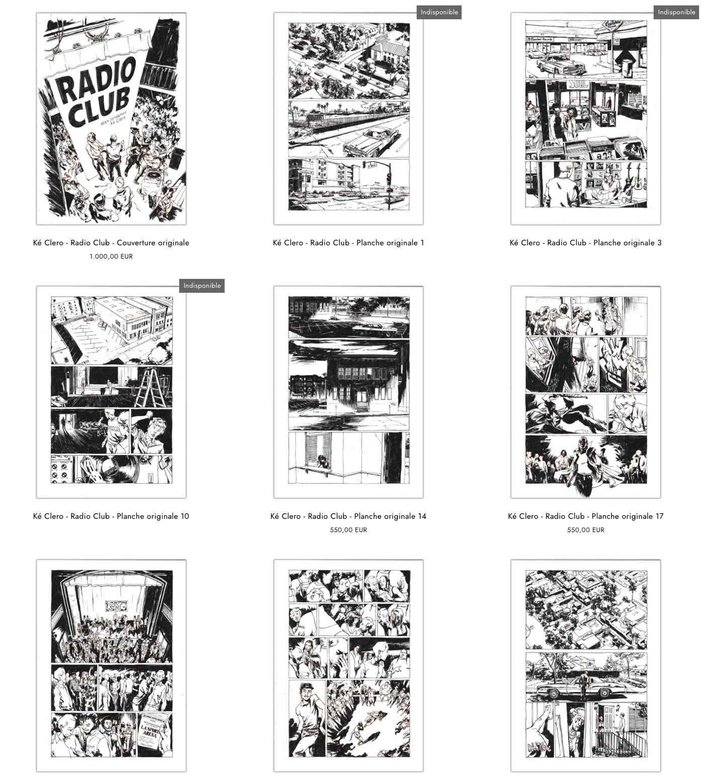 Ke Clero - Radio Club - Planches originales