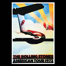 The Rolling Stones American Tour 1972, affiche de John Pasche